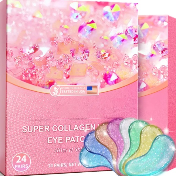 24 pairs super collagen eye colorful patches NEW in box womens skincare - Picture 1 of 12
